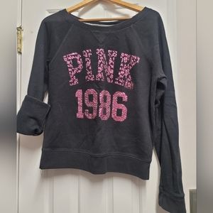 PINK Victoria's Secret Black Sweatshirt
